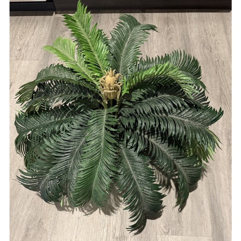 Cycas Artificial Plant in VTG Basket Nearly Natural 25in